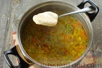 Сырный суп с кабачком и гречкой